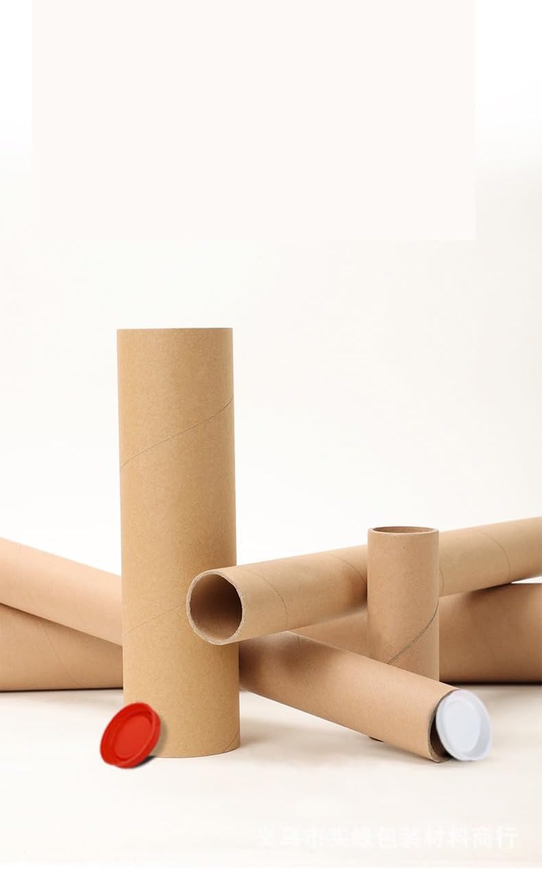 Ascher 12-Pack Mailing Tubes with Caps, 2x12-Inch Kraft Paper Poster Tubes are essential for safely shipping documents, posters, artwork, and other delicate items. - Image 5